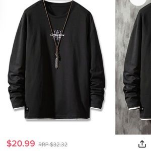 black long sleeve t-shirt from ZAFUL